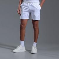 Men's Linen Shorts Summer Shorts Beach Shorts Pocket Drawstring Elastic Waist Plain Comfort Breathable Short Holiday Vacation Beach Linen Cotton Blend Hawaiian Boho Black White Micro-elastic Lightinthebox