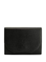 Yves Saint Laurent Pre-Owned embossed Monogram clutch - Black - thumbnail