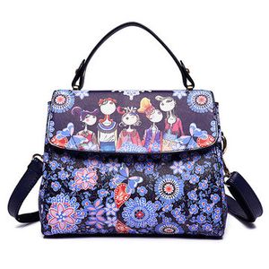Women Spring Forest Leisure Floral Print Handbags