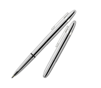 Fisher Bullet Chrome Ball Pen With Clip (FS400CL) + Engraving