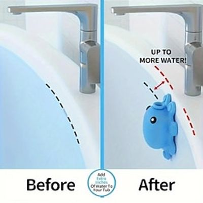 Silicone Drain Stopper, Bathtub Overflow Drain Cover, Bathtub Overflow Drain Plug With Suction Cup, Cartoon Octopus Design Bath Tub Plug For Bathroom, Bathroom Accessories miniinthebox