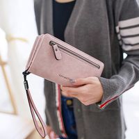 Elegant Long Wallet PU Leather Zipper Purse Card Holders Phone Bags