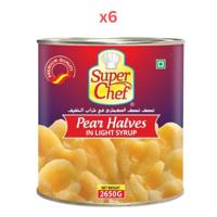 Super Chef Pear Halves 2650Gm (Pack Of 6)