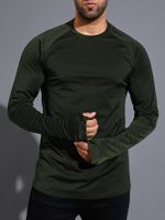 Men Casual Sporty Solid Color Super Soft T-Shirt - thumbnail