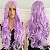 Costume Wigs Colorful Long Curly Synthetic Wig Cosplay Wig For Halloween Cosplay Party miniinthebox - thumbnail