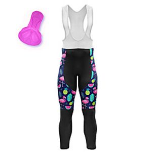 21Grams Women's Cycling Bib Tights Bike Bib Tights Quick Dry Moisture Wicking Sports Flamingo 3D Fruit Dark Blue Mountain Bike MTB Road Bike Cycling Clothing Apparel Bike Wear  Athleisure Lightinthebox