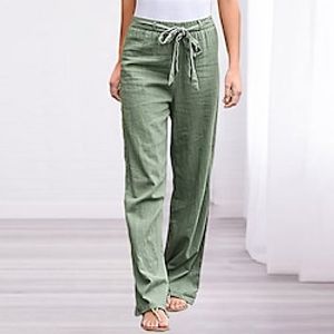 Women's Loungewear Bottom Nighty Pure Color Comfort Home Spandex Long Pant Spring Summer Green White Lightinthebox