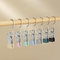 10pcs Anti-Rust Clip Space-Saving Hanger Clothespin Hat Pants Storage Hanging Travel Hook Garment Clips Stainless Steel Hooks Lightinthebox - thumbnail