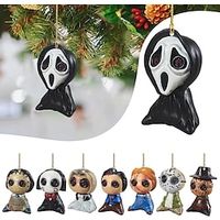 Halloween Skeleton Pendant Ghost Festival Ghost Faceless Doll Christmas Decoration Acrylic Flat Pendant Lightinthebox - thumbnail