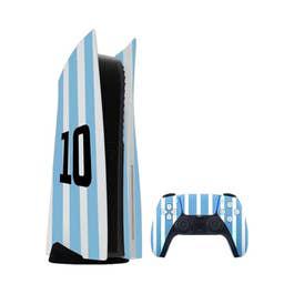 Merlin Craft Customized PS5 Gaming Console International Disc Version Plus One Customized Controller Argentina Blue (MLN-122900)