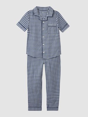 Kids Gingham Print PJ Set
