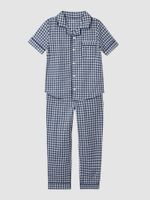Kids Gingham Print PJ Set - thumbnail