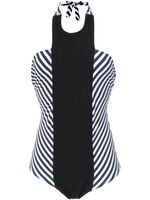 Amir Slama striped swimsuit - Black