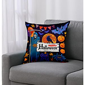Halloween Double Side Cushion Cover 1PC Soft Decorative Square Throw Pillow Cover Cushion Case Pillowcase for Bedroom Livingroom Superior Quality Machine Washable Indoor Cushion for Sofa Couch Bed Chair Lightinthebox