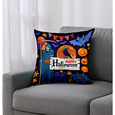 Halloween Double Side Cushion Cover 1PC Soft Decorative Square Throw Pillow Cover Cushion Case Pillowcase for Bedroom Livingroom Superior Quality Machine Washable Indoor Cushion for Sofa Couch Bed Chair Lightinthebox