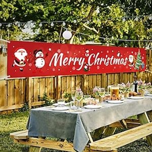 Merry Christmas Holiday Pull Flag Decorative Banner Outdoor Garden Patio Home Decoration miniinthebox