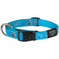 Dog Rogz Turquoise Paw Collar