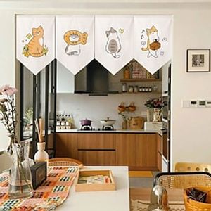 Cute Cats Kitchen Restaurant Short Door Covers Hanging Curtains Triangular Flag Curtains Short Curtains Half Home Living Room Decorative Partition Curtains miniinthebox