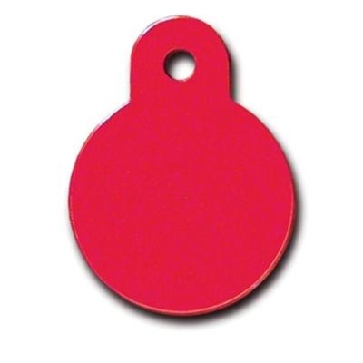 ID Tag Circle Small Anodized - Red