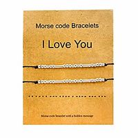 morse code bracelets best friend bracelets for women girls stainless steel adjustable string bracelets for girls and boys (i love you) miniinthebox - thumbnail