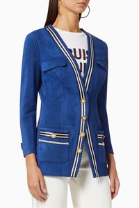 Logo Buttoned Chenille Jacket Logo Buttoned Chenille Jacket