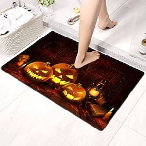 Halloween Pattern Diatomaceous Earth Bath Mat Super Absorbent Bathroom Rug  New Design Lightinthebox