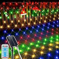 1pc Solar Lights Net 32M-192 LEDs Transparent Wire Waterproof 8 Lighting Modes Auto On/Off with Remote Control, Outside Garden Twinkle Lights for Patio Wall Roof Balcony Christmas Halloween Decor miniinthebox - thumbnail