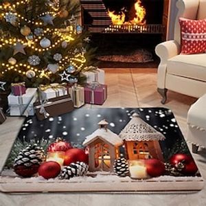 Christmas Door Mat Hallway Carpets Area Rugs Washable for Bedroom Living Room Kitchen Bathroom Anti-Slip Floor Mats miniinthebox