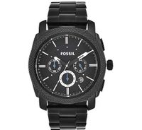Fossil Machine Mid-Size Chronograph Brown Leather Watch - FS4552 - thumbnail