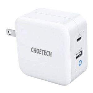 Choetech 65W 2-Port PD Charger Gan Tech PD 3.0 Foldable Type C Wall Charger Adapter - PD8002