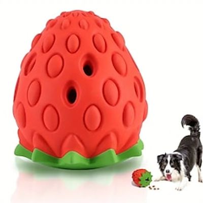 Strawberry Design Dog Ball Toys Dog Leaking Food Toy Rubber Chew Toys For Dog Molar Toy Interactive Toy Lightinthebox