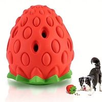 Strawberry Design Dog Ball Toys Dog Leaking Food Toy Rubber Chew Toys For Dog Molar Toy Interactive Toy Lightinthebox - thumbnail
