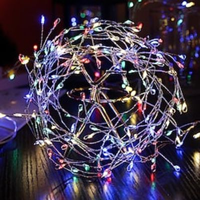 LED String Lights Firecracker Copper Wire Flexible 2M 5M Set Fairy Garland Holiday Light for Wedding Holiday Party Room Decoration Warm White Colorful Lamp AA Battery Operated Lightinthebox