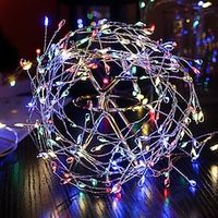 LED String Lights Firecracker Copper Wire Flexible 2M 5M Set Fairy Garland Holiday Light for Wedding Holiday Party Room Decoration Warm White Colorful Lamp AA Battery Operated Lightinthebox - thumbnail