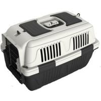 Nutrapet Dog And Cat Carrier Box Closed Top L 55Cm x W 33Cm X H 30 Cm, Dark Grey