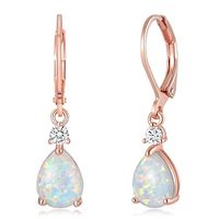 Women's Drop Earrings Fine Jewelry Classic Drop Elegant Stylish Earrings Jewelry Rose Gold  White  Pink For Gift Festival 1 Pair Lightinthebox - thumbnail