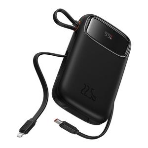 Baseus Qpow2 Dual-Cable Digital Display Fast Charge Power Bank 20000mAh 22.5W - Black