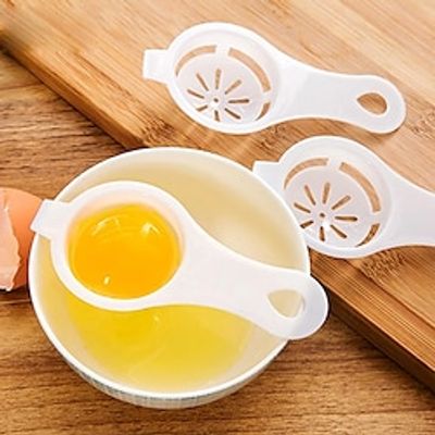 Egg Separator Tools Eggs Yolk Filter Gadgets Kitchen Accessories Separating Funnel Spoon Egg Divider Tool 2-Piece Set miniinthebox