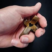 Cross My Hearts, Handheld Wooden Cross,Clinging and Praying, Pocket Olive Wood Cross Religious Encouragement Gift Lightinthebox - thumbnail
