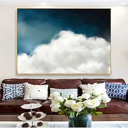 Mintura Handmade Cloud Oil Paintings On Canvas Wall Art Decoration Large Modern Abstract Blue Sky Pictures For Home Decor Rolled Frameless Unstretched Painting Lightinthebox