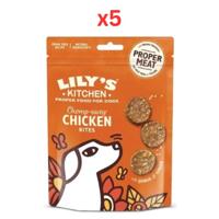 Lily's Kitchen Chomp-Away Chicken Bites Dog Treats (Pack Of 5)