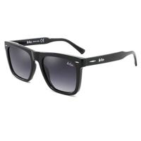 Lee Cooper Unisex Polarized Sunglasses Shiny Black Mirror Lens - Lc1021C01