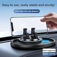 Universal Car Silicone Phone Holder Auto GPS Dashboard Bracket, Smartphone Anti-Slip Mat Pad 360° Rotation Dashboard Stand With Storage miniinthebox - thumbnail