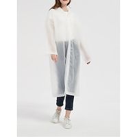 Women's Raincoat Outdoor Button Plain Waterproof Fashion Loose Fit Outerwear Long Sleeve Summer Black One-Size Lightinthebox - thumbnail