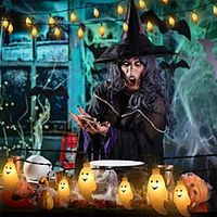 1.5m 6m String Lights 10/40 LEDs 1 set Warm White White Multi Color Halloween Waterproof Funny Decorative AA Batteries Powered miniinthebox - thumbnail