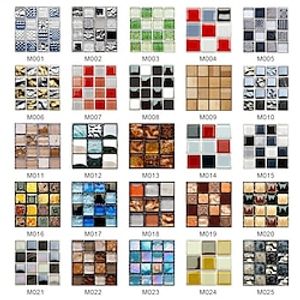10pcs/set 3D Mosaic Crystal Tile Stickers Diy Creative Simulation Brick Wall Stickers Removeable Wall Decals for Bathroom Kitchen Decor miniinthebox