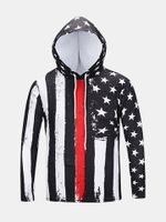 3D Printed American Flag Casual Sport Hoodies