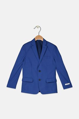 Big Boys Solid Textured Weave Suit Jacket Bold Blue Big Boys Solid Textured Weave Suit Jacket Bold Blue