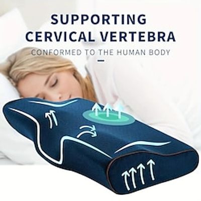 Japanese Slow Rebound Health Neck Care Massage Cervical Spine Home Memory Pillow Manufacturer Wholesale Memory Cotton Butterfly Shaped Pillow miniinthebox