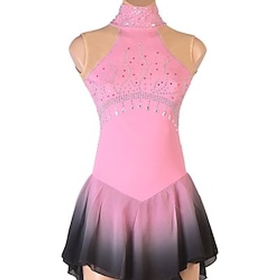 Latin Dance Dress Rhinestone Women's Performance Training Short Sleeve High Spandex Tulle Lightinthebox